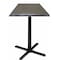 Holland Bar Stool Co 42" Tall In/Outdoor All-Season Table, 36" x 36" Square Charcoal Top OD211-3042BWOD36SQChar - alternate 1